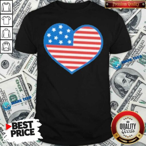 Premium Heart American Flag 2021 Shirt
