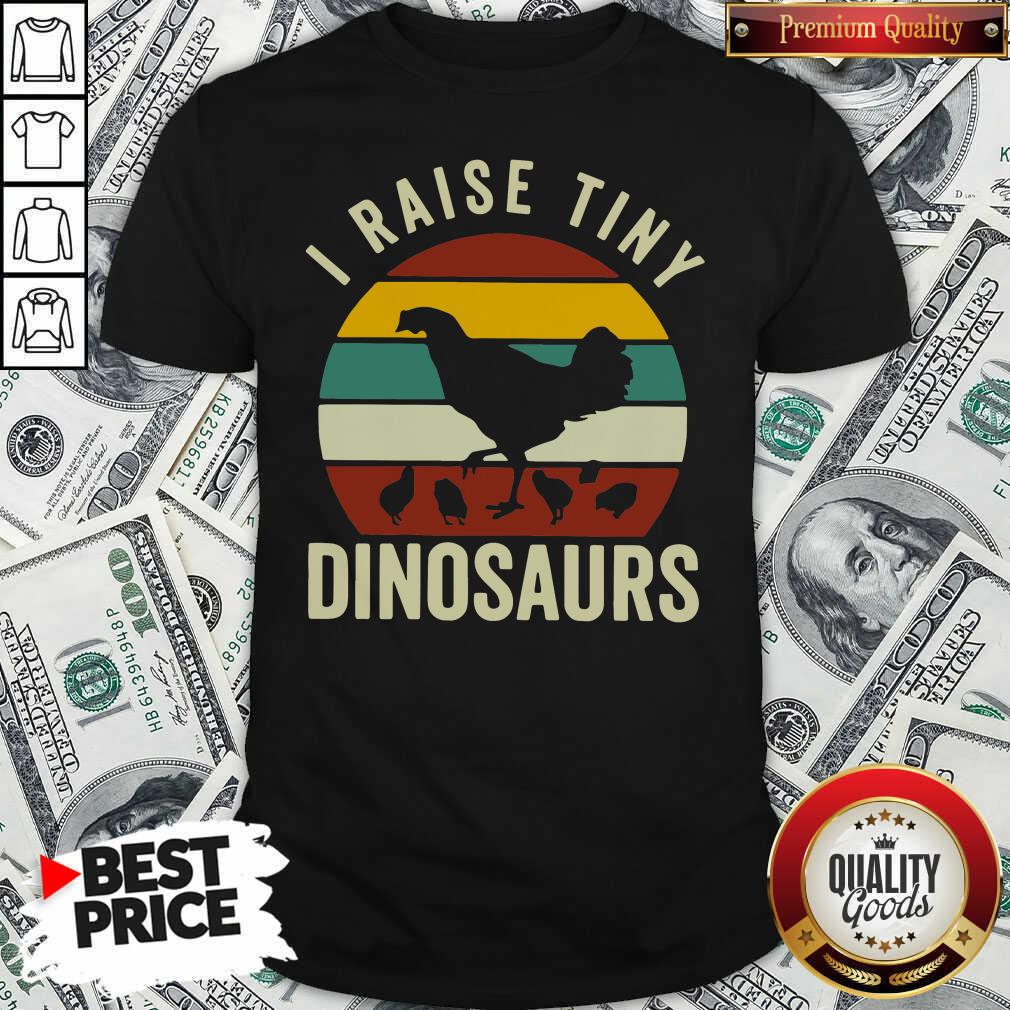 Pretty Chickens I Raise Tiny Dinosaurs Vintage Retro Shirt - Waretees Pretty Chickens I Raise Tiny Dinosaurs Vintage Retro Shirt - Waretees