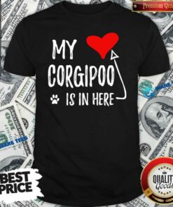 Red Heart My Corgipoo Is In Corgipoo My Heart Dog Mom Shirt