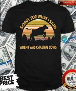Sorry For What I Said When Was Chasing Cows Vintage Shirt