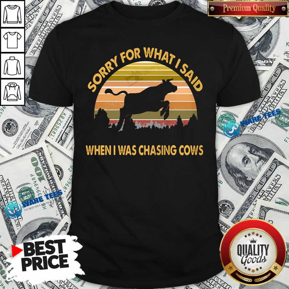 Sorry For What I Said When Was Chasing Cows Vintage Shirt Sorry For What I Said When Was Chasing Cows Vintage Shirt