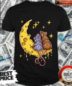 Stargazing Mice On Moon Cheese Shirt
