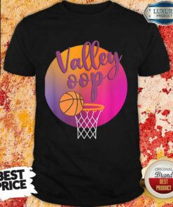 The Valley Oop Phoenix Basketball Retro Sunset Shirt