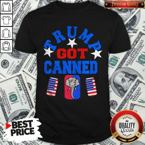 Top Trump Got Canned Elephant Beer American Flag Shirt – Waretees