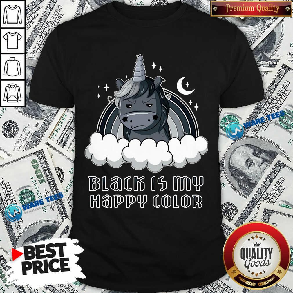 Unicorn 1 Black Is My Happy Color Shirt Unicorn 1 Black Is My Happy Color Shirt