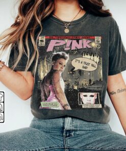 90s Vintage Merch Book Art P!nk Trustfall World Tour Album Shirt
