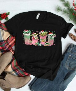 Baby Yoda Christmas Coffee T-Shirt, Christmas Matching Family Shirts, Winter Coffee Lover, Disney Star Wars Matching Tee, Coffee Latte Shirt