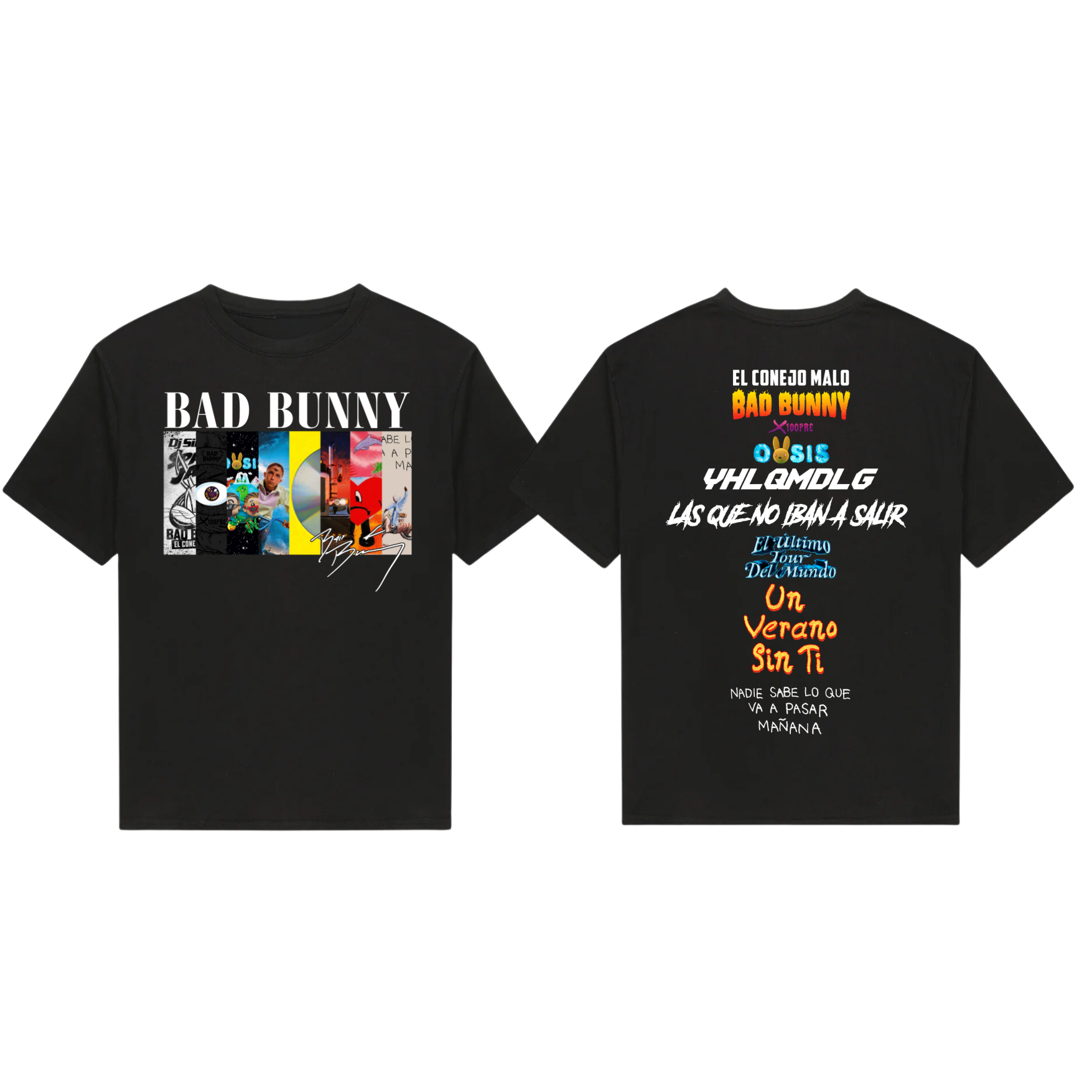 Bad Bunny Albums List Tee Bad Bunny Albums List Tee