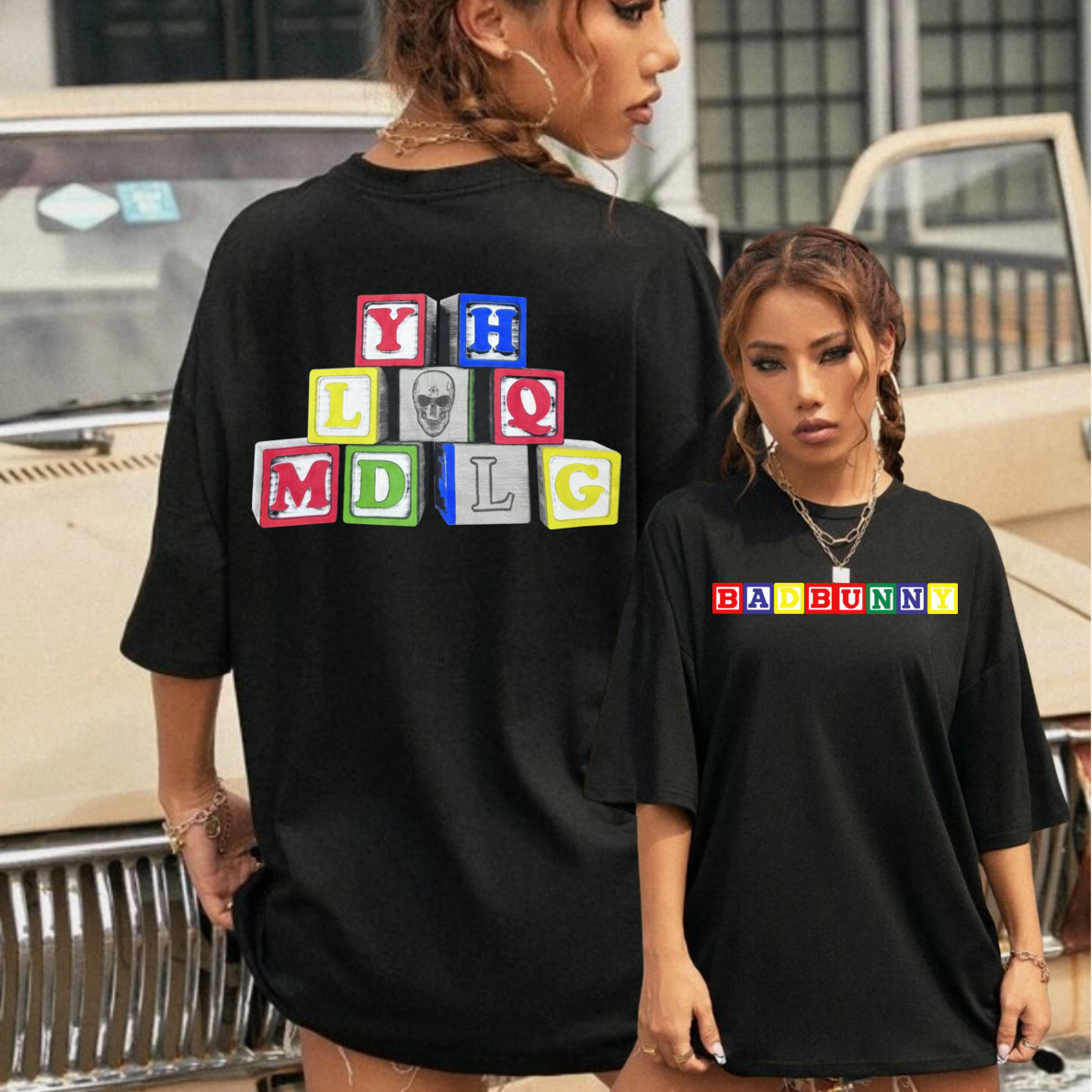 Bad Bunny Letter Block T-shirt Bad Bunny Letter Block T-shirt