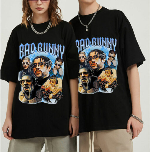 Bad Bunny T-shirts – Vintage Graphic Bad Bunny Printed T-shirt