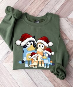 Bluey Family Christmas Shirt, Bluey Christmas Sweatshirt, Bluey Family Shirt, Christmas Sweatshirt, Bluey And Bingo Xmas Tee