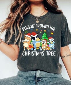 Bluey and Bingo Family Merry Christmas 2023 Shirt  Bluey Family Christmas  Shirt Blue Dog Christmas  Bluey and Bingo  Bluey Kids Shirt