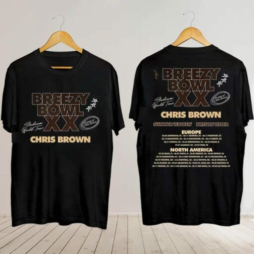 Breezy Bowl XX Tour 2025 Shirt, Chris Brown Concert Shirt