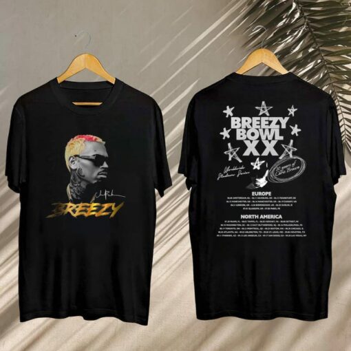 Chris Brown Tour Shirt, 2025 Chris Brown Tour Breezy Bowl XX T-Shirt, Chris Brown Graphic Shirt