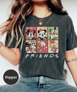 Comfort Colors Disney Christmas Friends Shirt, Vintage Mickey and Friends Christmas Shirt, Christmas Friends Shirt, Disney Christmas Gift