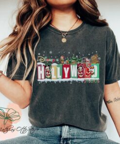 Disney Hollywood Studios Christmas Shirt, Disney Comfort Colors Shirt, Hollywood Studios Shirt, Mickey and Friends, Christmas Trip Shirt, XT