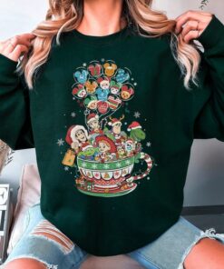 Disney Pixar Toy Story Christmas Teacup Balloons Sweatshirt