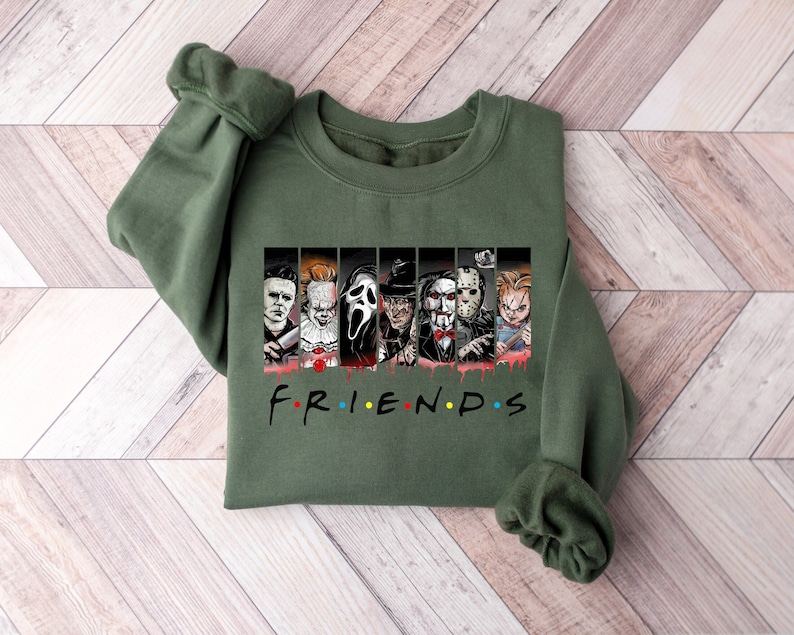 Horror Characters Friends Sweatshirt, Halloween Horror Characters Shirt, Friends Halloween Shirt, Horror Movie Characters Shirt, Halloween Horror Characters Friends Sweatshirt, Halloween Horror Characters Shirt, Friends Halloween Shirt, Horror Movie Characters Shirt, Halloween