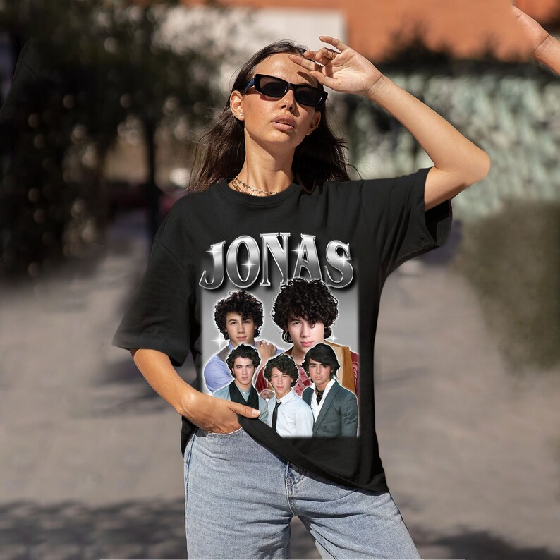 JONAS BROTHER Curly Hair Shirt JONAS BROTHER Curly Hair Shirt