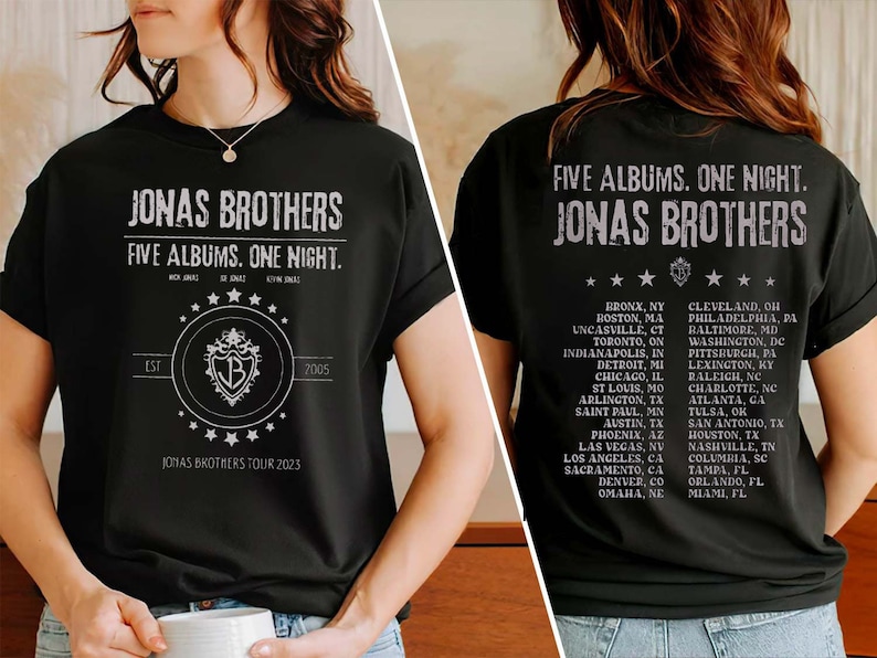 Jonas Brothers Double Sided T shirt Jonas Brothers Double Sided T shirt