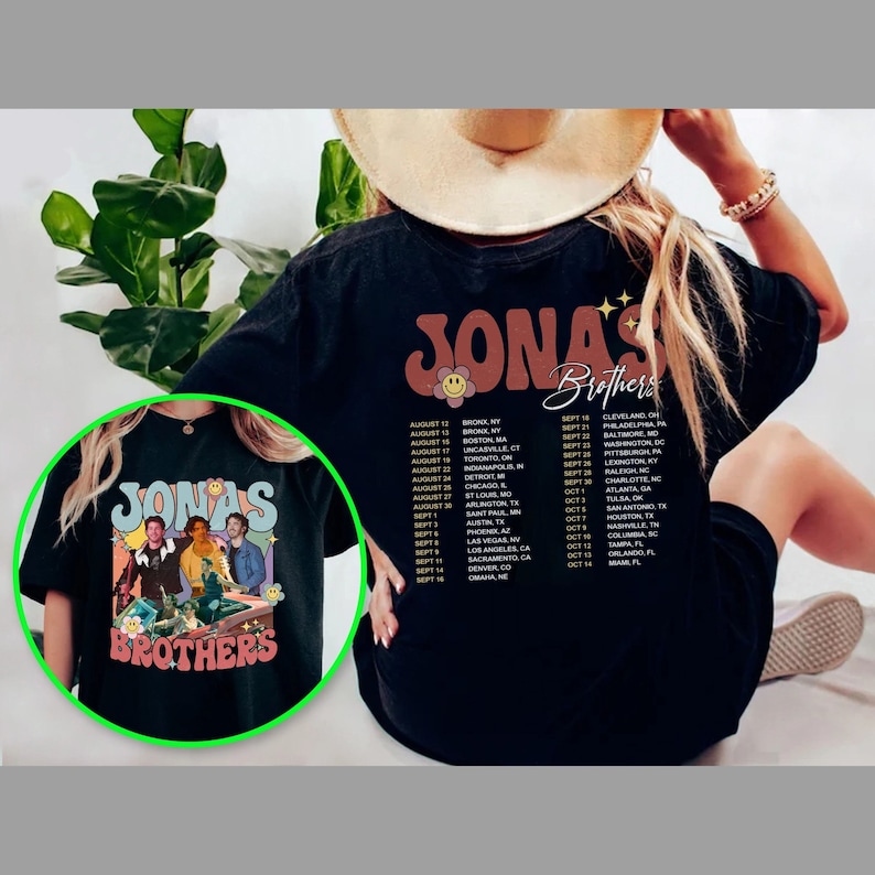 Jonas Brothers Vintage Shirt Jonas Brothers Tour Shirt Concert 2023 Retro Unisex Gift Jonas Brothers Vintage Shirt Jonas Brothers Tour Shirt Concert 2023 Retro Unisex Gift