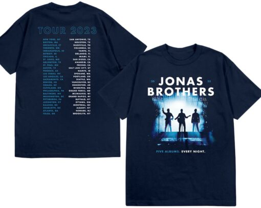 Jonas Five Albums One Night Places Tour Shirt