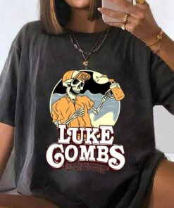 Luke Comb Beer never broke my heart tour T-shirt, Luke Comb Skeleton Sweatshirt