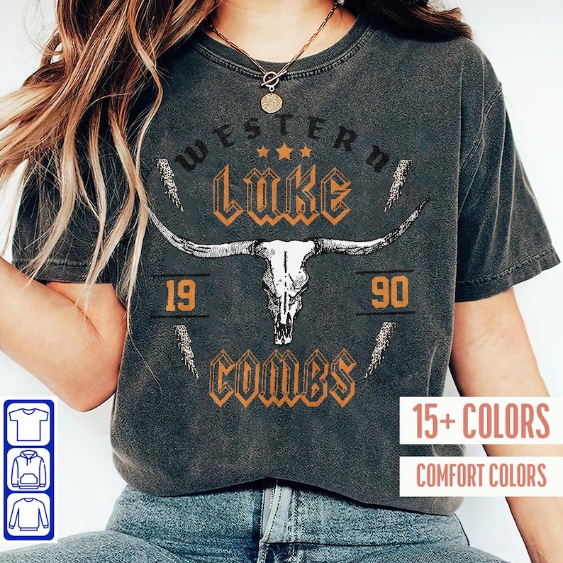 Luke Combs Crazy Bullhead Sweatshirt, Luke Combs EST 1990 T-shirt Luke Combs Crazy Bullhead Sweatshirt, Luke Combs EST 1990 T-shirt