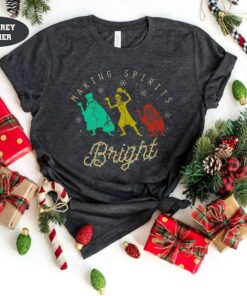 Making Spirits Bright Disney Christmas Shirt Hitchhiking Ghosts Haunted Mansion Shirt Disney Inspired Shirt Disneyland Shirt Disneyworld Tee