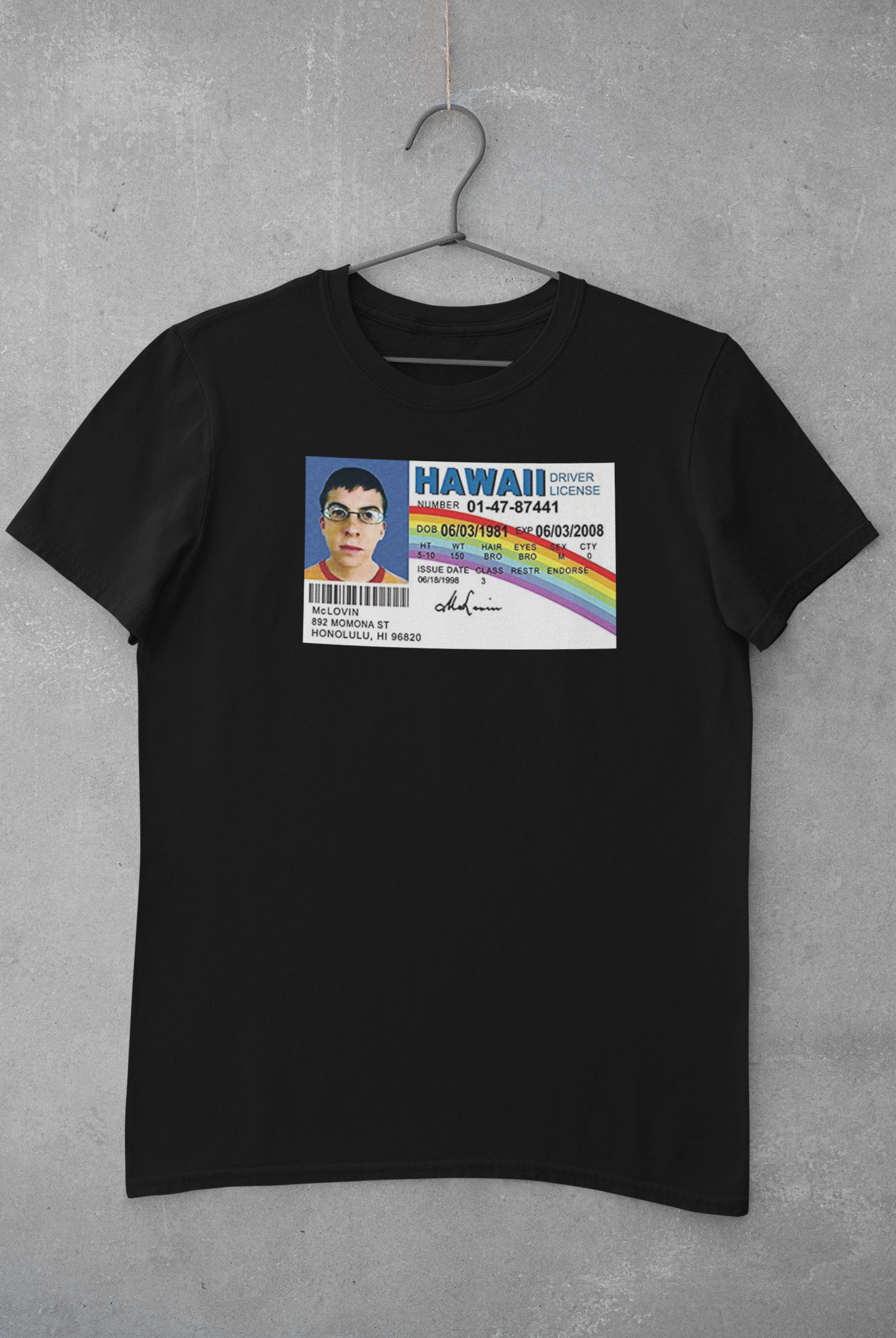 McLovin Fake ID T-Shirt McLovin Fake ID T-Shirt