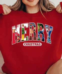 Merry Christmas Movie Sweatshirt, Christmas Movie Sweatshirt, Christmas Movie Characters Sweatshirt, Friends Movie Christmas Shirt