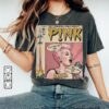 P!nk Comic Shirt, 90s Vintage Merch Book Art P!nk Trustfall World Tour Album Shirt