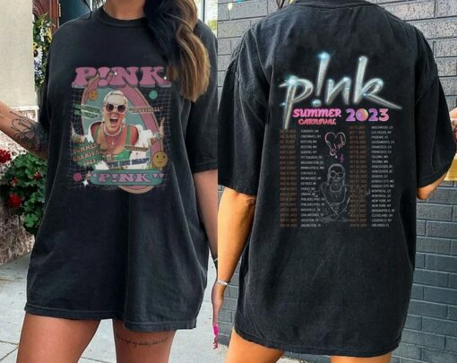 Pink 2023 Summer Carnival Tour Shirt, Trustfall Album Vintage Graphic Y2K 90s