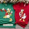 Retro 90s Donald and Daisy Duck Christmas Lights Couple Matching Shirt, Disney Mickey and Friends Tee, Mickey’s Very Merry Christmas Shirt