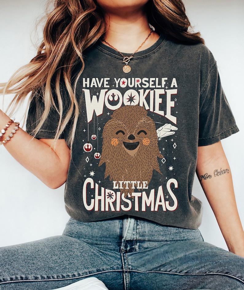 Star Wars Wookiee Little Christmas Sketched, Chewbacca Little Christmas, Disney World Tee, Galaxy's Edge Trip, Christmas Squad Sweater Star Wars Wookiee Little Christmas Sketched, Chewbacca Little Christmas, Disney World Tee, Galaxy's Edge Trip, Christmas Squad Sweater