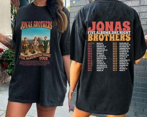 Vintage Jonas Brothers Five Albums One Night Tour Shirt