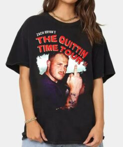 Vintage Middle Finger From Zach Shirt,The Quittin Time Tour 2024 Shirt