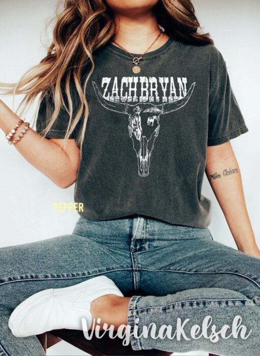 Vintage Zach Bryan Bullhead  Shirt, Zach Bryan Country Music Shirt