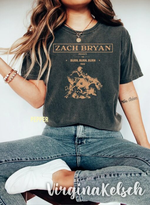 Vintage Zach Bryan Burn Burn Burn Tour Shirt, Zach Bryan Shirt