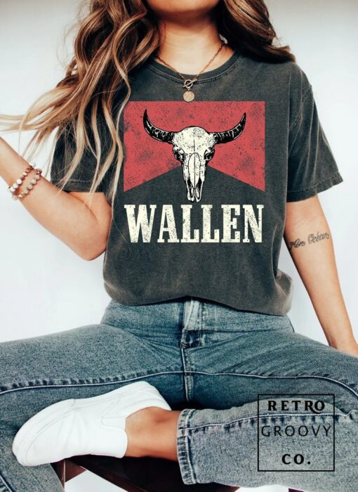 Wallen Bullhead Shirt, Cowboy Wallen T-Shirt