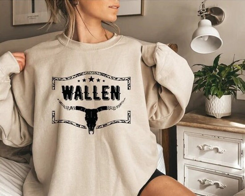 Wallen Sweatshirt, Wallen Western Sweatshirt, Cowboy Sweatshirt Wallen Sweatshirt, Wallen Western Sweatshirt, Cowboy Sweatshirt