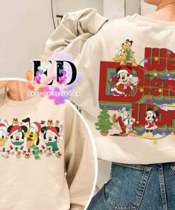 Walt Disney World Vintage Retro WDW Mickey And Friends Christmas Lights Shirt, Mickey’s Very Merry Xmas Party Tee, Disneyland Family Gift