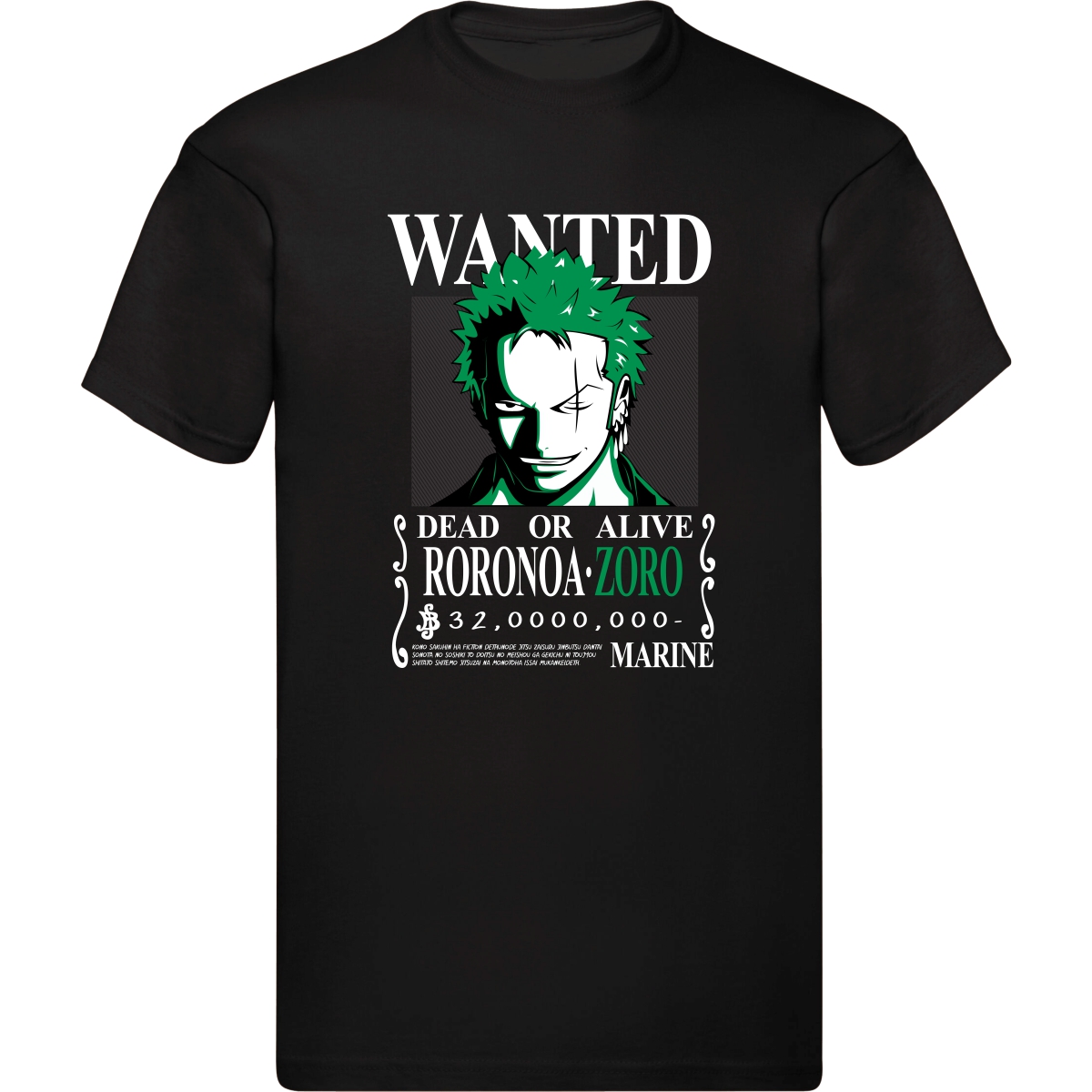 Wanted Zoro T-Shirt Wanted Zoro T-Shirt
