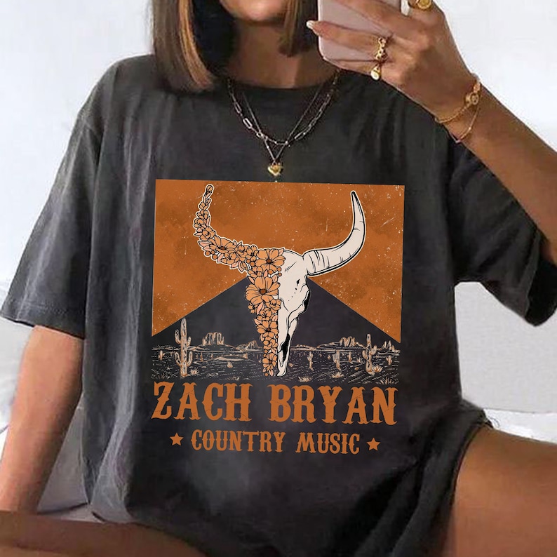 Zach Bryan Bullhead T-shirt, Zach Bryan flower Shirt, Zach Bryan Shirt Zach Bryan Bullhead T-shirt, Zach Bryan flower Shirt, Zach Bryan Shirt