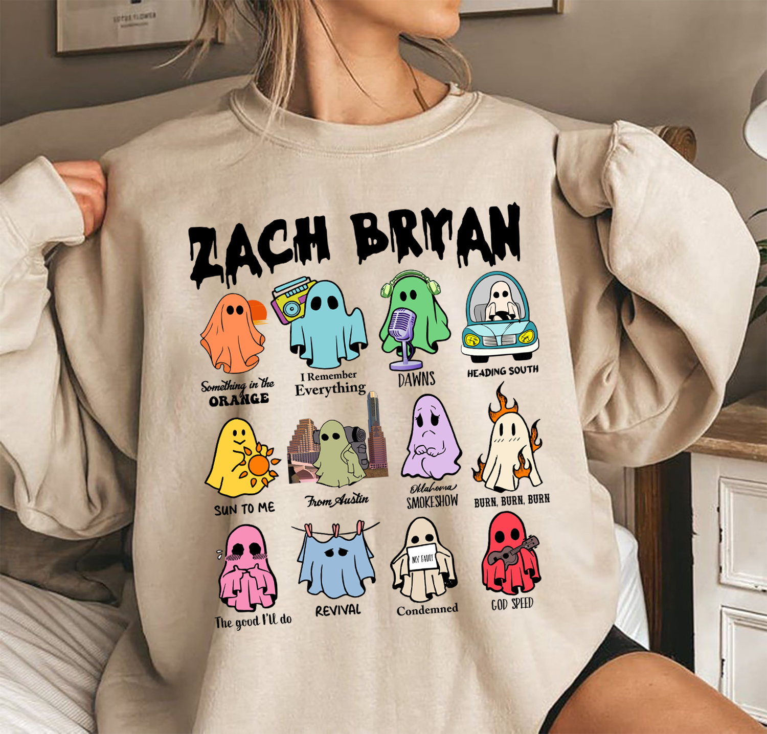 Zach Bryan Ghost Halloween Shirt, Halloween Shirt Zach Bryan Ghost Halloween Shirt, Halloween Shirt