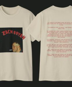 Zach Bryan Graphic T-Shirt, Fear and Fridays Poem Shirt