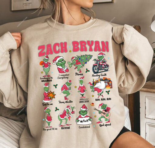 Zach Bryan Grinch Christmas Shirt