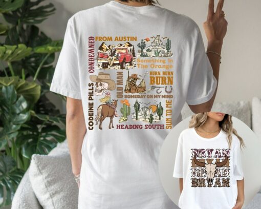 Zach Bryan Shirt, Burn Burn Burn Tour Shirt