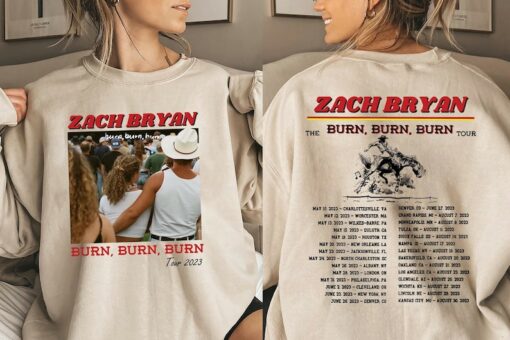 Zach Bryan Sweatshirt, The Burn Burn Burn Tour Shirt, Zach Bryan Tour 2023