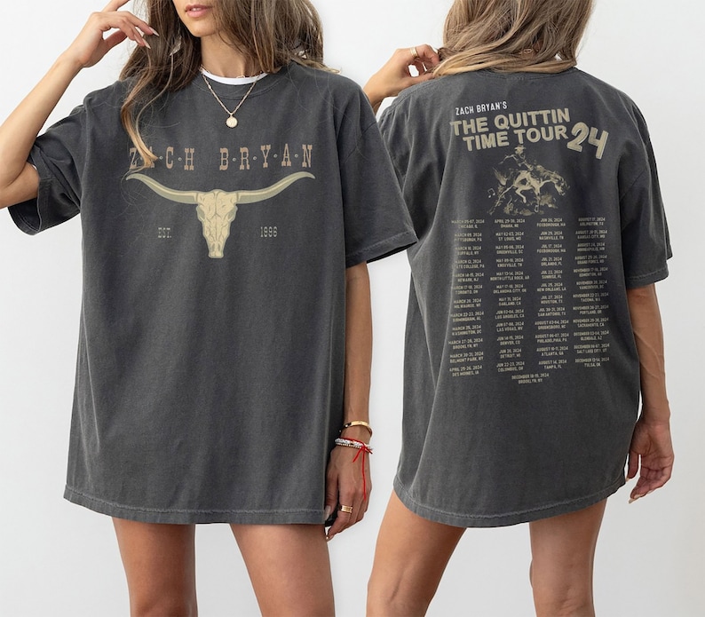 Zach Bryan The Quittin Time Tour 2024 Shirt, Country Music Tshirt Zach Bryan The Quittin Time Tour 2024 Shirt, Country Music Tshirt